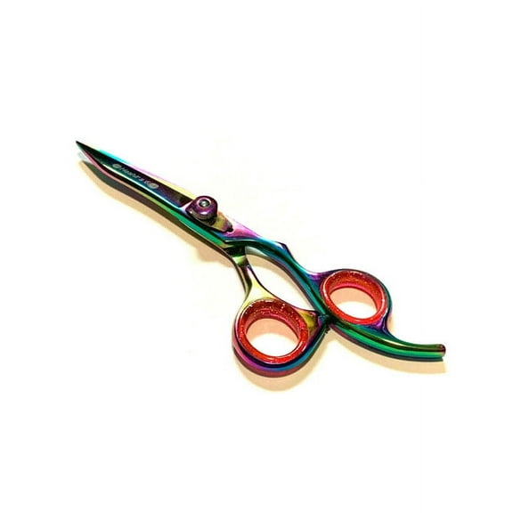 7 Professional Quality Haircutting Trimming Scissors Shears Rainbow Color + FREE TWEEZERS