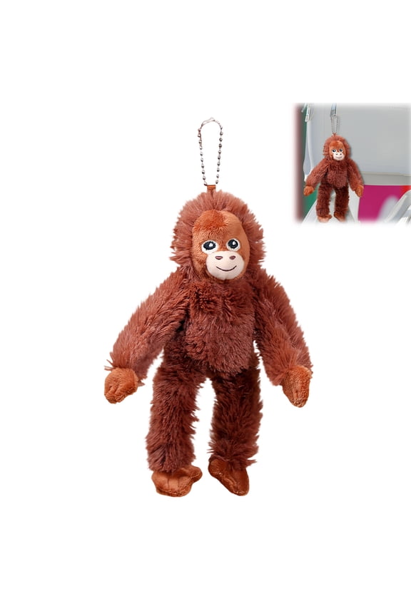 7" Punch Monkey Plush Toy Keychain Punch the Monkey Stuffed Animal Backpack Charm Birthday Gifts