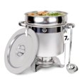 7 QT Soup Chafer Station with Contemporary Marmite Water Pan, Stainless