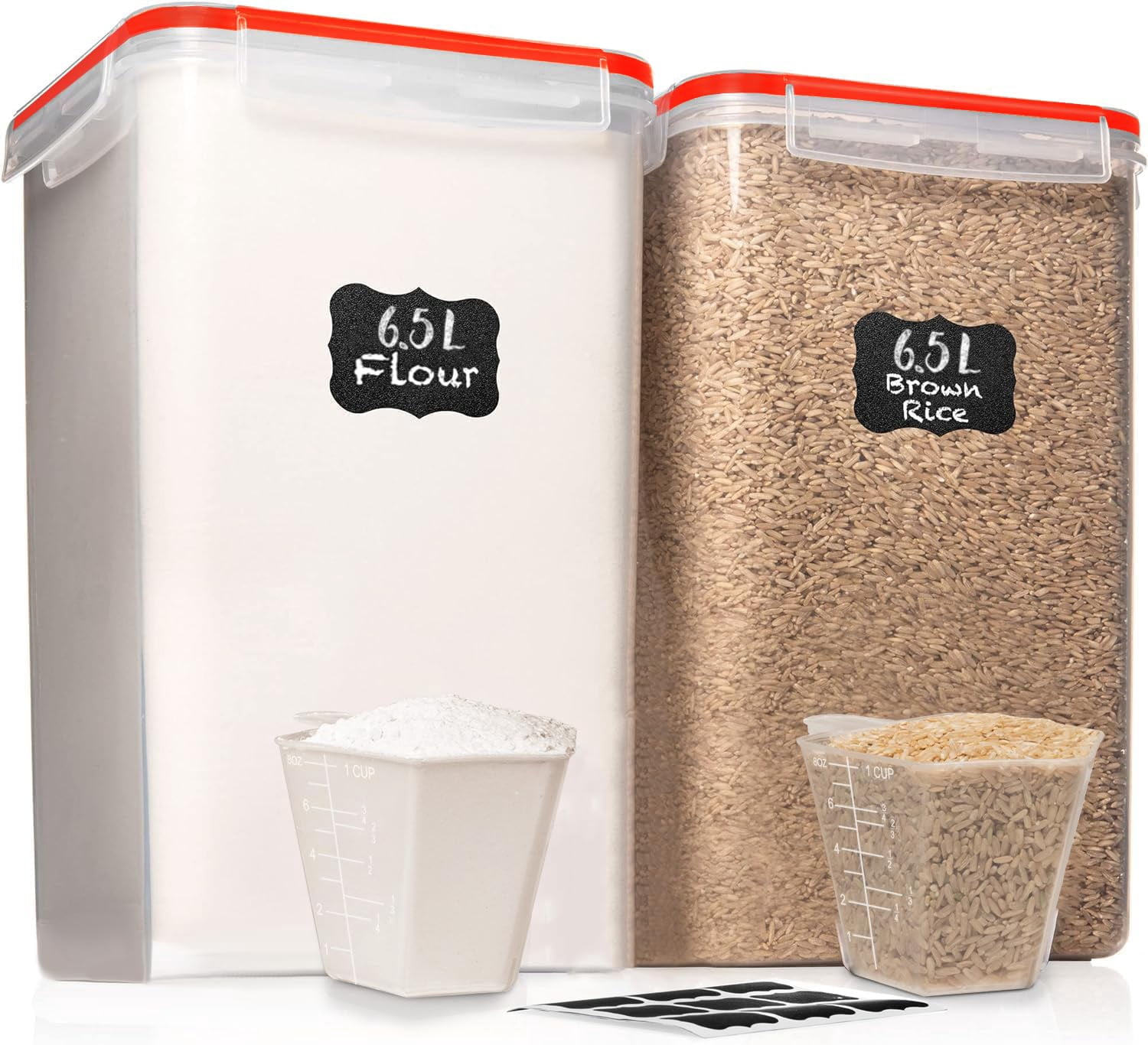 7 Qt 220 Oz Large Food Storage Containers Red - 2 Pack - Walmart.com