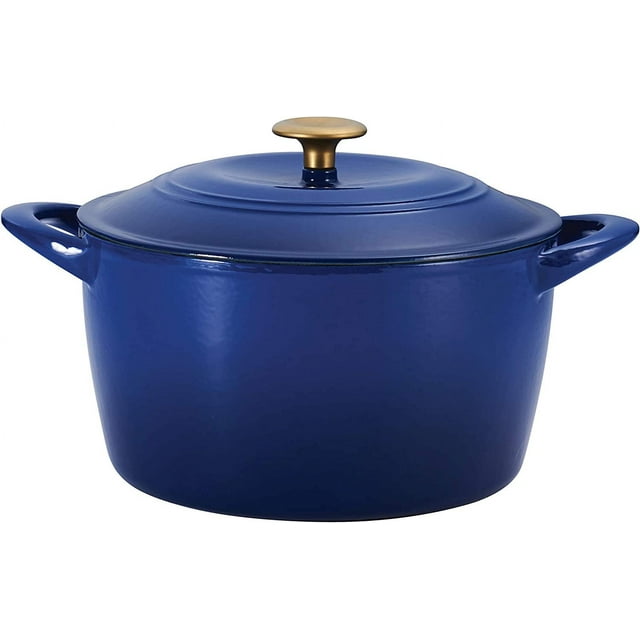 7 Qt Covered Tall Round Dutch Oven Enameled Cast Iron