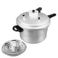 thumbnail image 1 of 7 Quart Aluminum Pressure Cooker With Steamer Grid, Fast Cooker Pot, For Gas Stove Induction Cooktop, Silver, 1 of 8