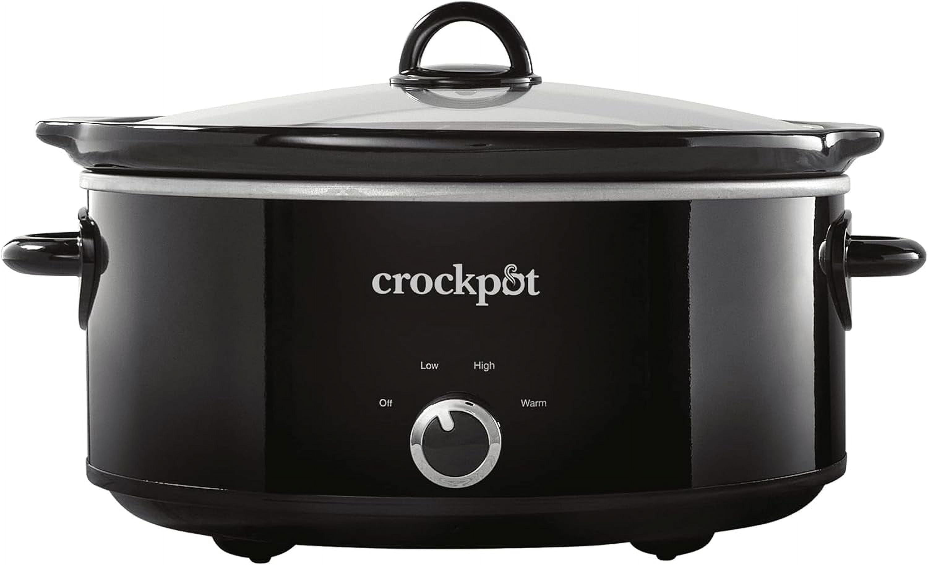 7-Quart Manual Slow Cooker, Black