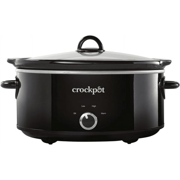 7-Quart Manual Slow Cooker, Black