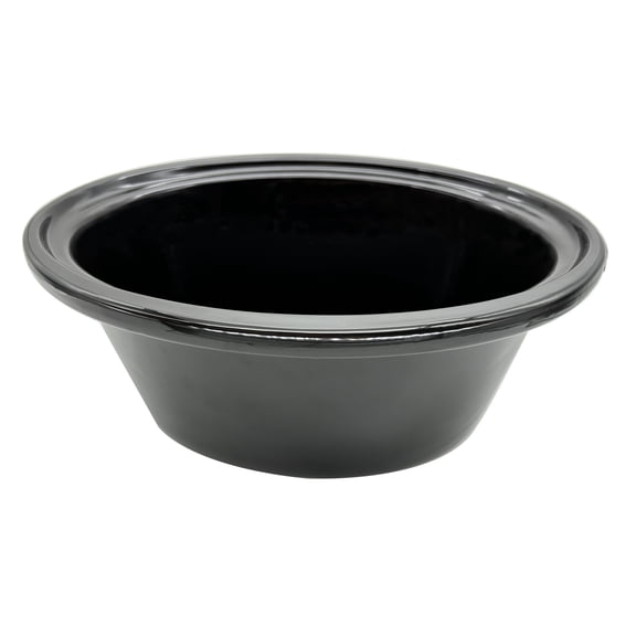 7 Quart Oval Ceramic Replacement Crock Insert, Black, Compatible with Crockpot CPSCVTS70LL-S, SCCPVLF710-S, and CPSCVC70LL-B-122