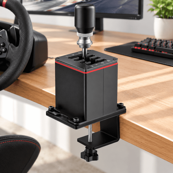 7+R with clamp Sim Racing Truck Shifter for G29 G27 G25 G920 Thrustmaster T300rs/t500