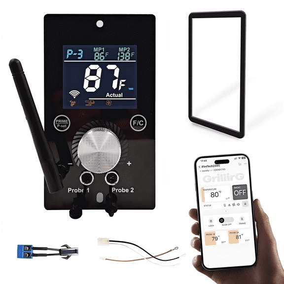 Meatender Universal WiFi PID Controller 180-500F 1F Step for Traeger, Pit Boss, Z Grills and Asmoke