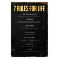 thumbnail image 1 of 7 RULES OF LIFE Novelty Tin Metal Sign Plaque Bar Pub Vintage Aluminum Retro Wall Decor Poster Home Group Porch Metal Sign Lobby Metal Sign Prayer Metal Sign 8"x12", 1 of 13