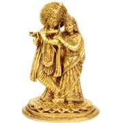 7" Radha Krishna | Religion is Love | Brass | Handmade | Made In India - Brass Sculpture