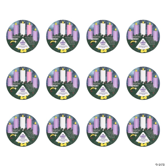 7" Religious Celebrating Advent Cardstock Learning Wheels 12 Pieces