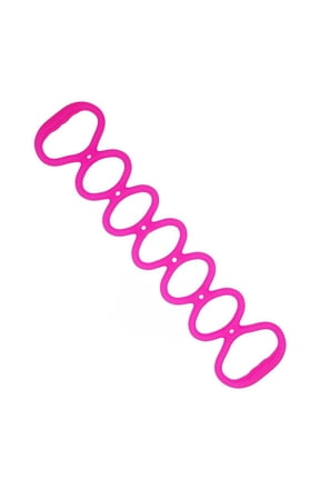 7Ring Silicone Stretch Resistance Band MultiLoop Design FullBody Muscle Stretching Portable Home Gym Workout Accessory(Pink-61X12.5Cm)