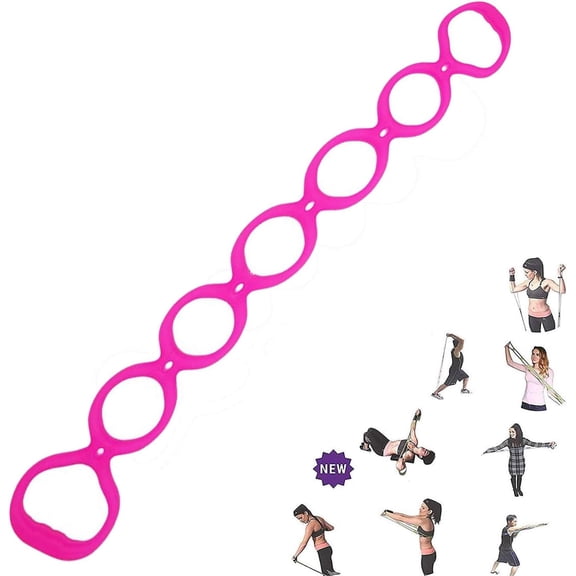 7 Ring Stretch Resistance Exercise Band, Miracle Miles Band, Yoga Stretching, Arm,  Foot,  Fitness  Gym Physical  Band