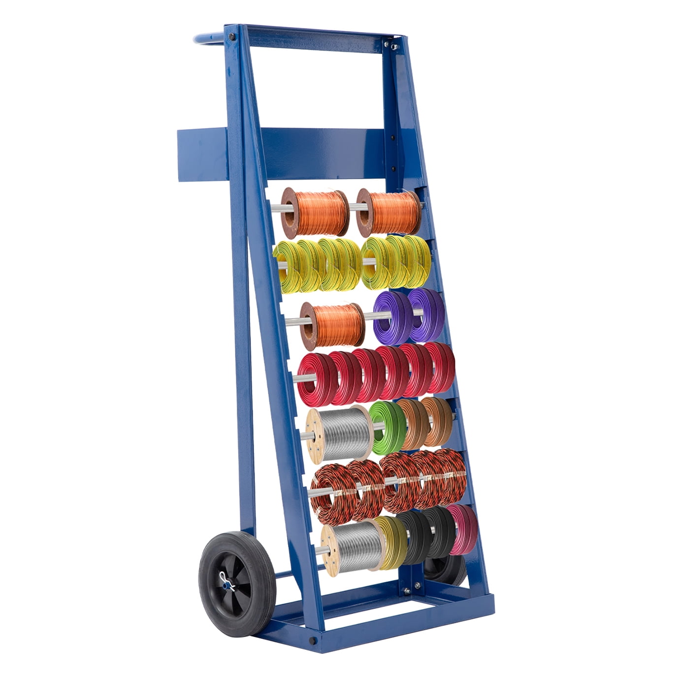 7 Rods Wire Spool Rack Cable Caddy, Blue Cold-Rolled Steel Wire Spool ...