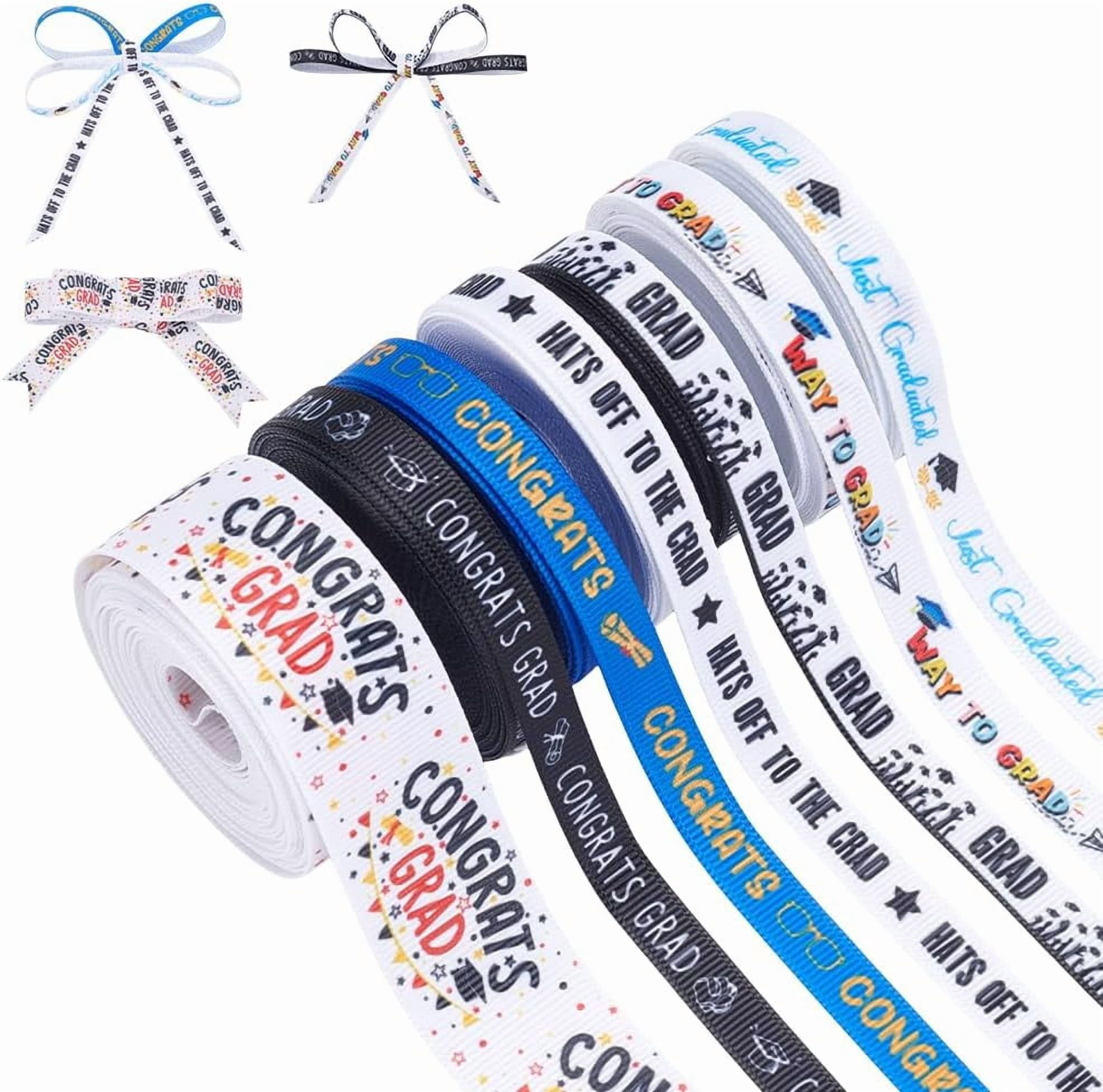 Recorder Ribbons Class 7 Rolls 5 Yards/Roll Graduation Ribbon for Flower Bouquet 7 Styles ...