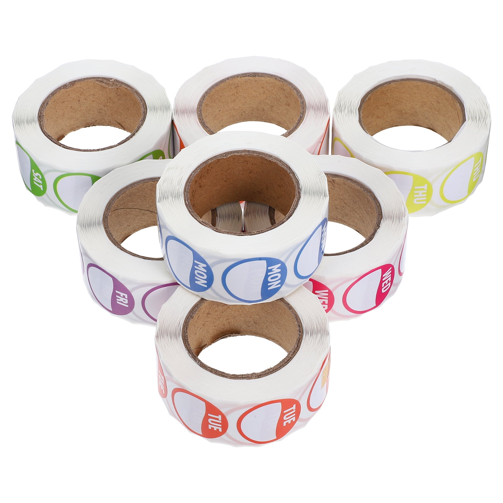 7 Rolls Week Stickers Days of Week Labels Day of Week Labels Date ...