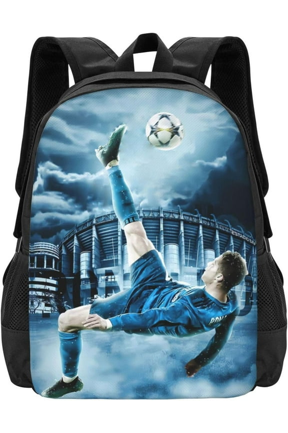 #7 Ronaldo Adult Simplicity Backpacks Bag Laptop Bag Bookbag Backpack 16.5 Inch For Daily,Black