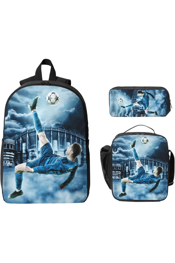 #7 Ronaldo Adult Simplicity Backpacks Bag Laptop Bag Bookbag Backpack 16.5 Inch For Daily,Black