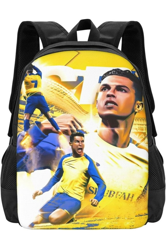 #7 Ronaldo Adult Simplicity Backpacks Bag Laptop Bag Bookbag Backpack 16.5 Inch For Daily,Black