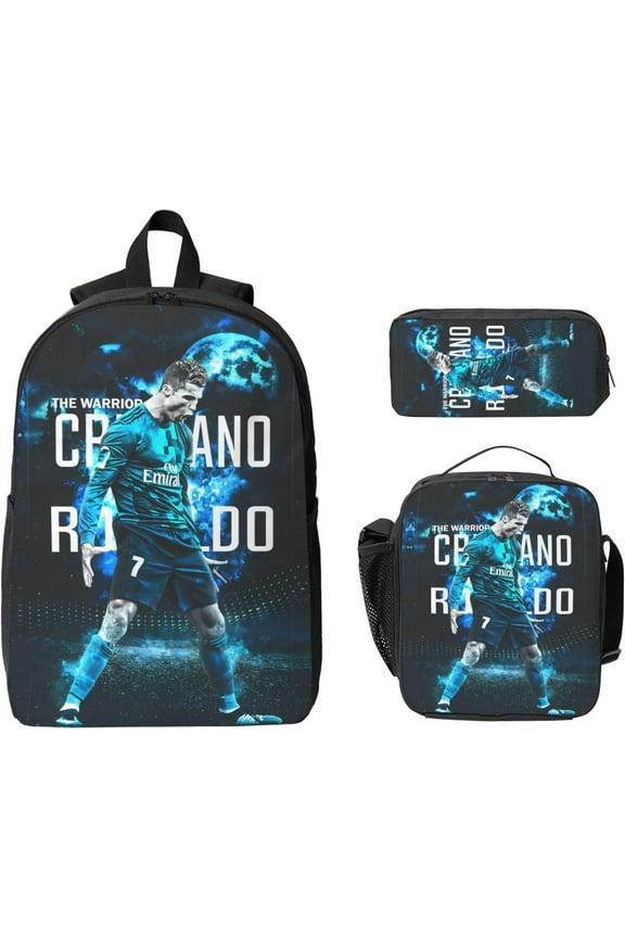 #7 Ronaldo Adult Simplicity Backpacks Bag Laptop Bag Bookbag Backpack 16.5 Inch For Daily,Black