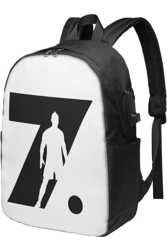 #7 Ronaldo Backpacks Bag Laptop Bag Bookbag Usb Backpack 17 Inch For Daily