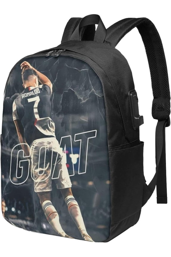 #7 Ronaldo Backpacks Bag Laptop Bag Bookbag Usb Backpack 17 Inch For Daily