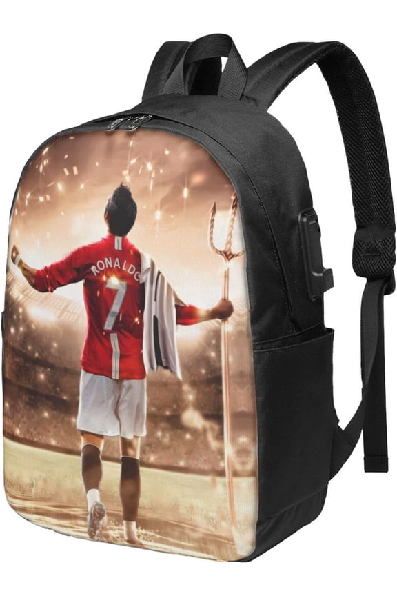#7 Ronaldo Backpacks Bag Laptop Bag Bookbag Usb Backpack 17 Inch For Daily