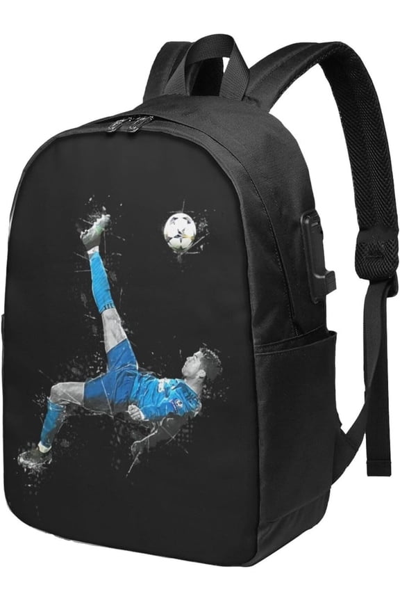 #7 Ronaldo Backpacks Bag Laptop Bag Bookbag Usb Backpack 17 Inch For Daily