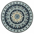 thumbnail image 1 of 7â€™ Round Blue Floral Medallion Area Rug, 1 of 5