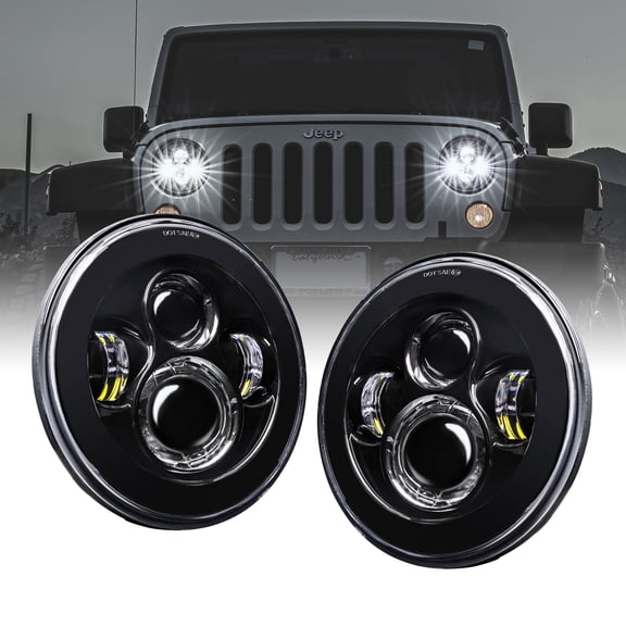 7" Round CREE LED H4 Headlights for Jeep Wrangler JK TJ LC CJ Accessories