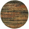thumbnail image 1 of 7' Round Gold and Slate Abstract Area Rug, 1 of 2