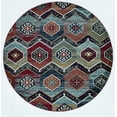 thumbnail image 1 of 7' Round Multicolor Geometric Diamond Indoor Area Rug, 1 of 2