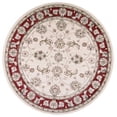 thumbnail image 1 of 7' Round  Polypropylene Ivory or Red Area Rug, 1 of 2