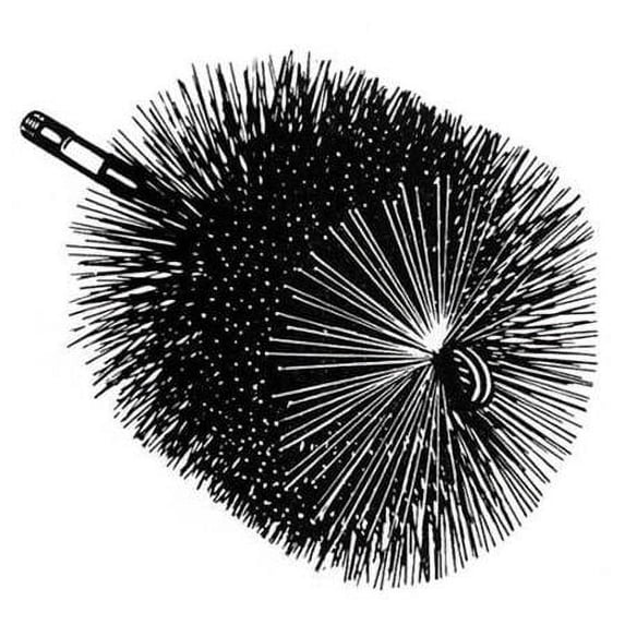 7" Round Standard Threaded Brush