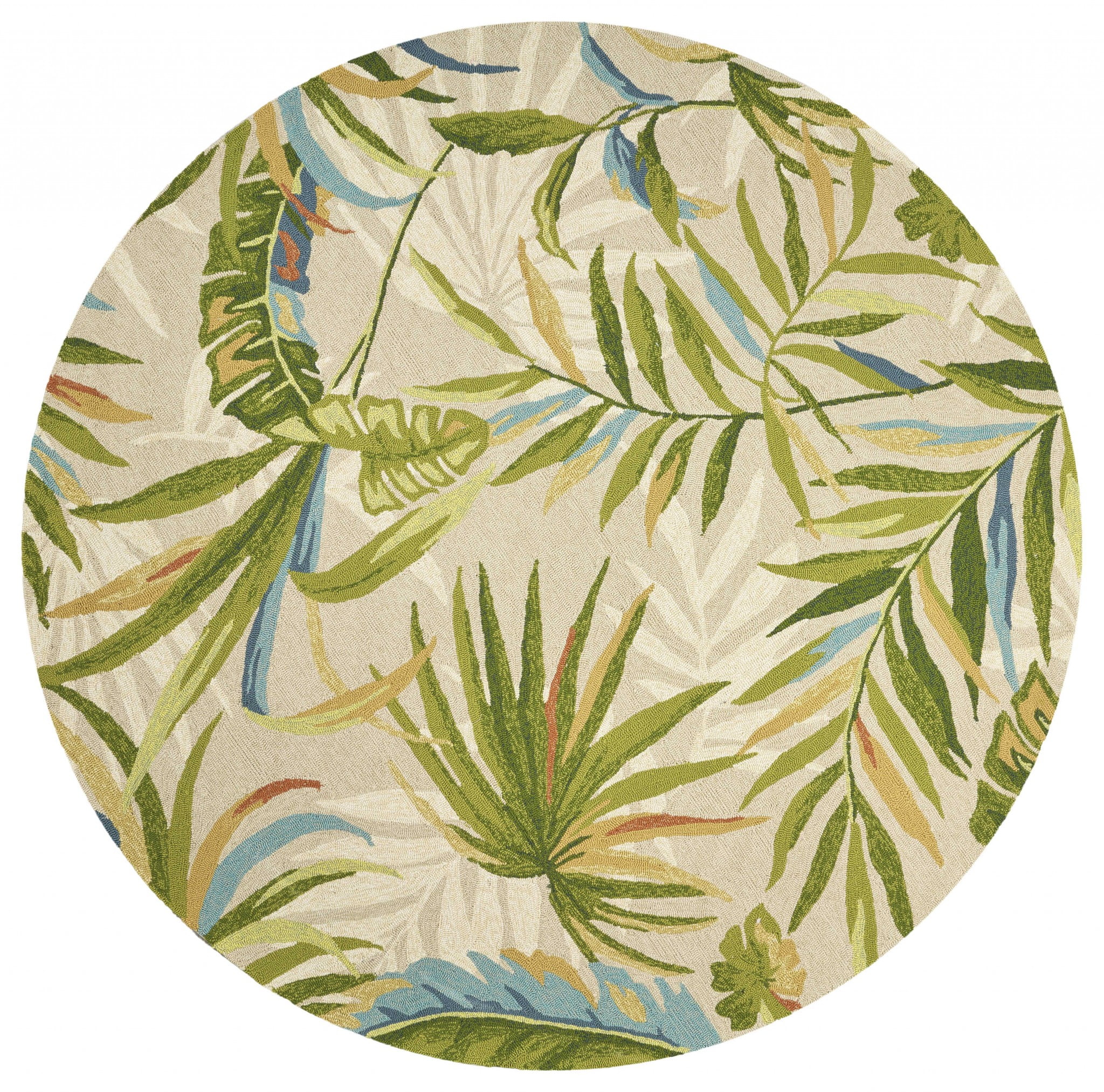 7' Round UV treated Polypropylene Sand Area Rug - Walmart.com