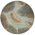 thumbnail image 1 of 7' Round Wool Aqua Area Rug, 1 of 2