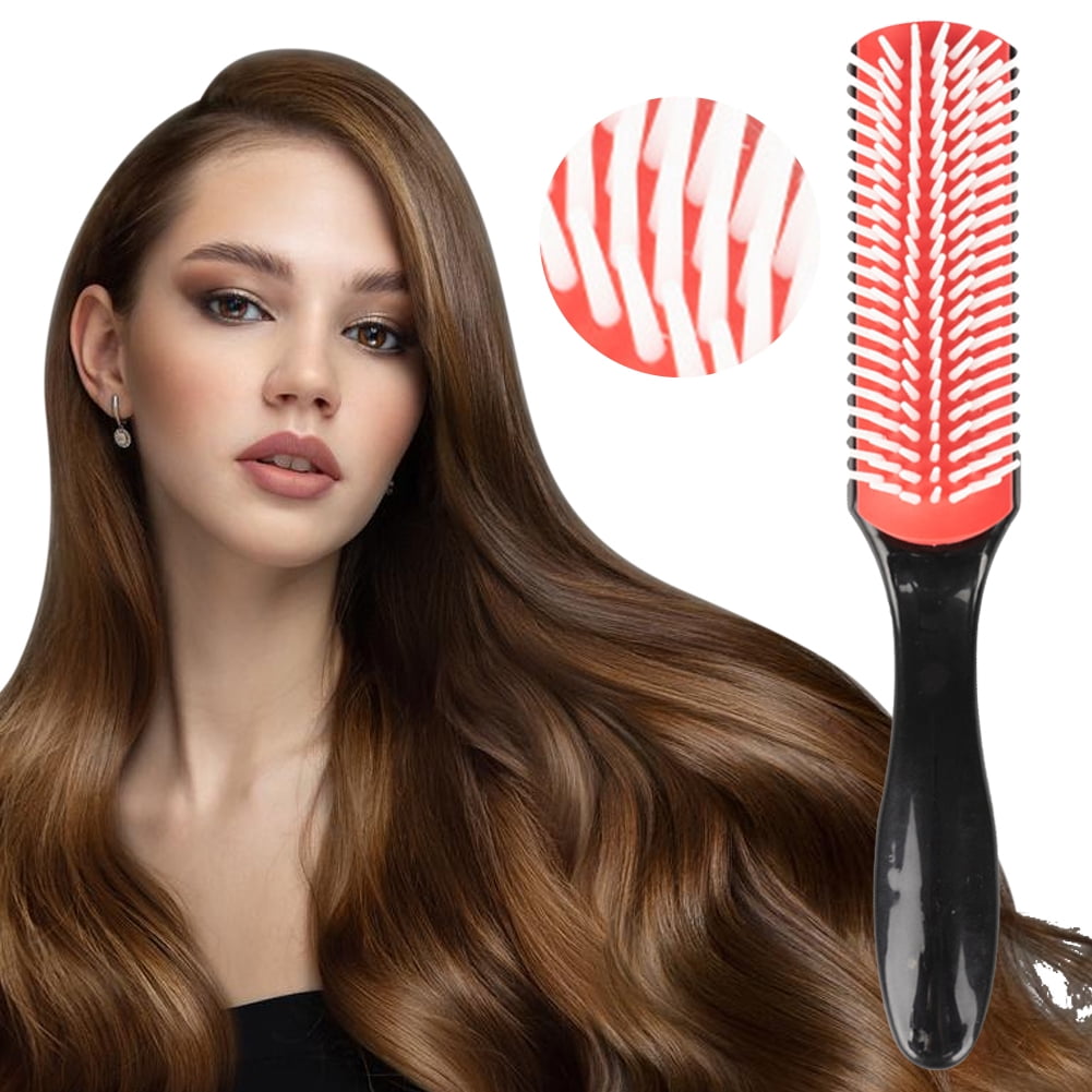7 Rows Detangling Hair Brush Straight Curly Wet Hair Comb Styling Hair Comb for Salon Hairdressing