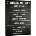 thumbnail image 1 of 7 Rules of Life 1 Pack Motivational Poster 12 x 16 Inches Framed Canvas Prints Inspirational Wall Art for Men Black and White Posters Positive Quotes Wall Decor Motto Paintings for Bedroom, 1 of 6