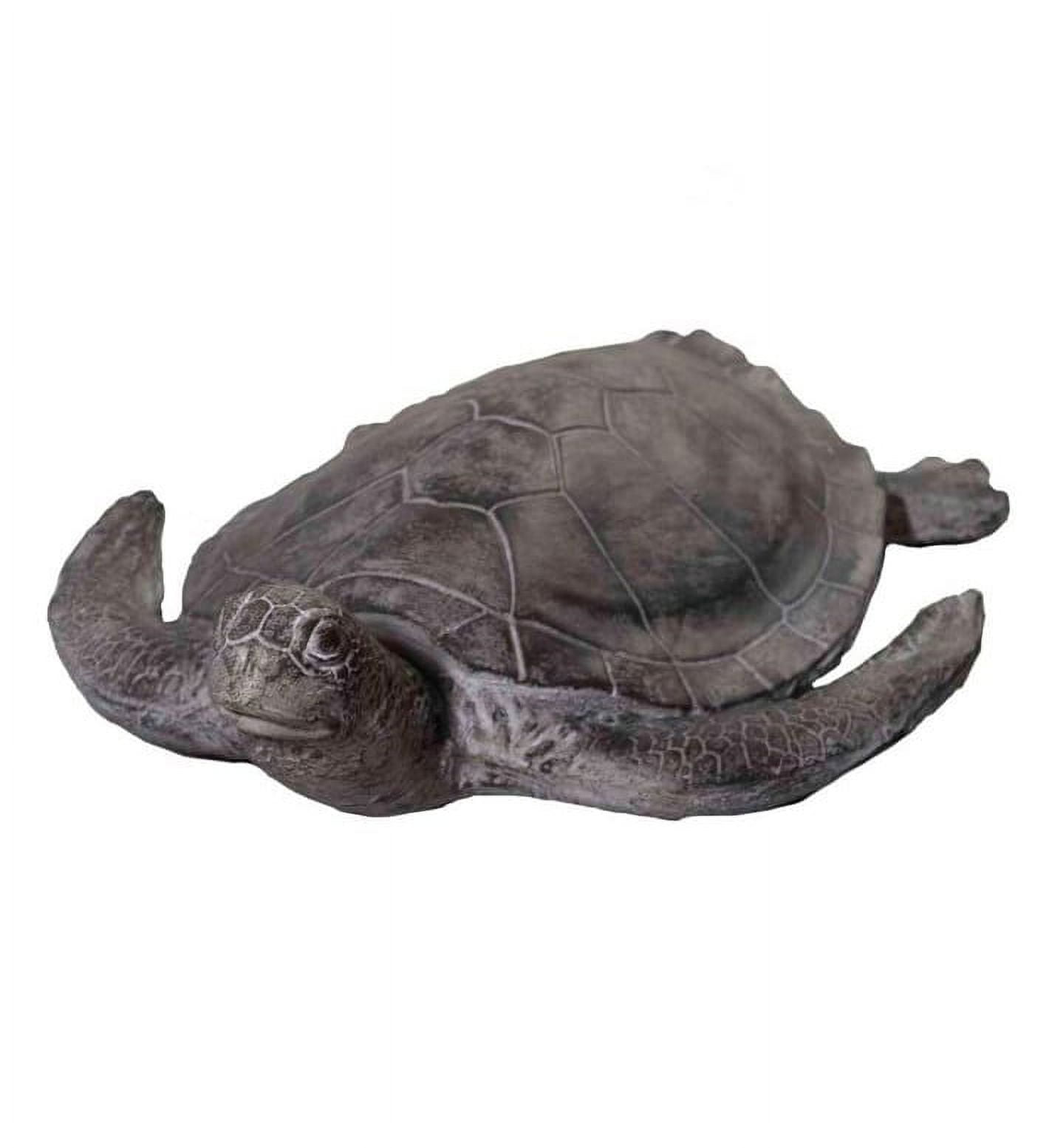 Gray Polyresin Sea Turtle Indoor Outdoor Statue