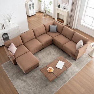 ZX Design Sectional Sofas | Beige - Walmart.com