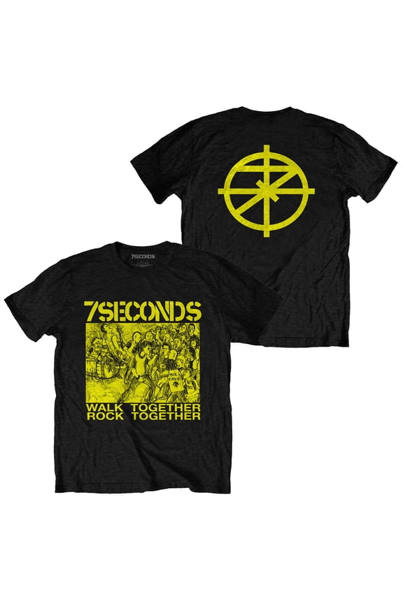 7 Seconds Men's Walk Together Rock Together T-Shirt Large | Officially Licensed Merchandise