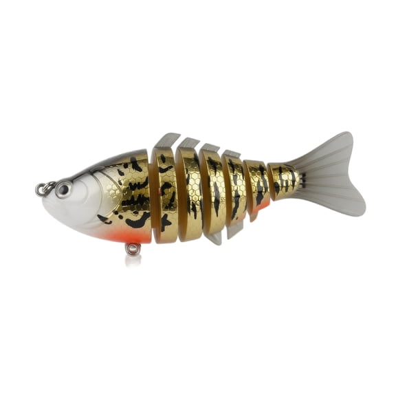 7-Segment Fishing Lure with Color Pattern for Sea Bass and Predator Fish Action Bait for Offshore and Coastal Fishing 10cm Metal Construction Dual Pack