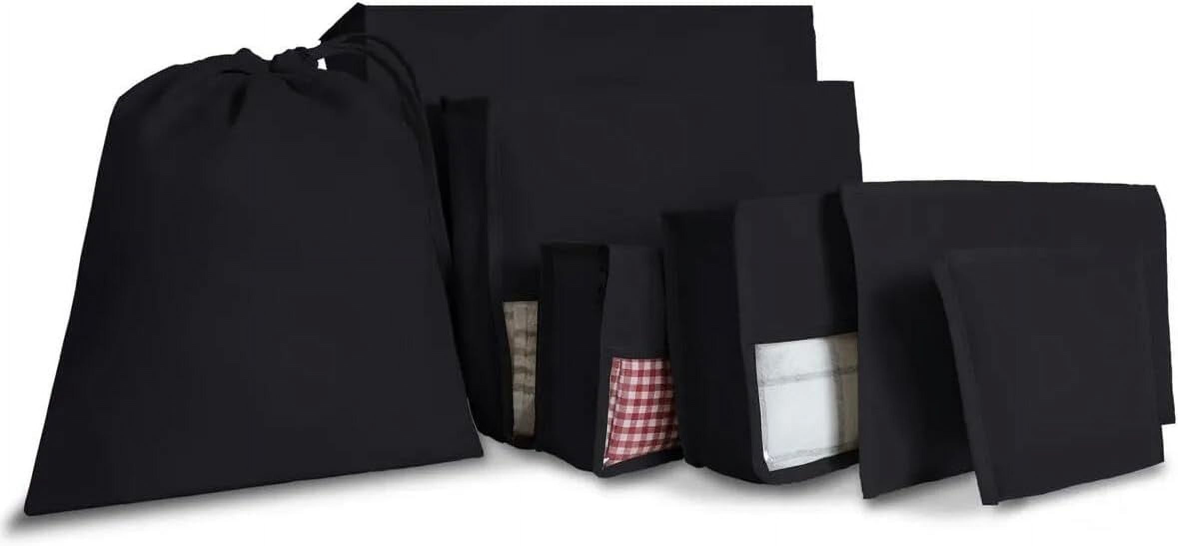 7 Set Packing Cubes for Suitcases, Travel Essentials for Carry on, Luggage Organizer Bags Set for Travel Accessories - Aquaverde (Black)