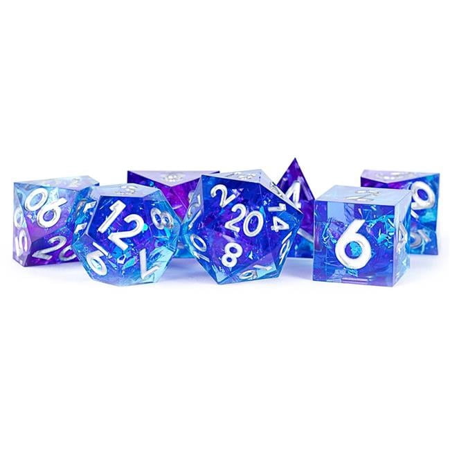 7-Set Sharp Edge Resin - Oceanic Flare Dice Game