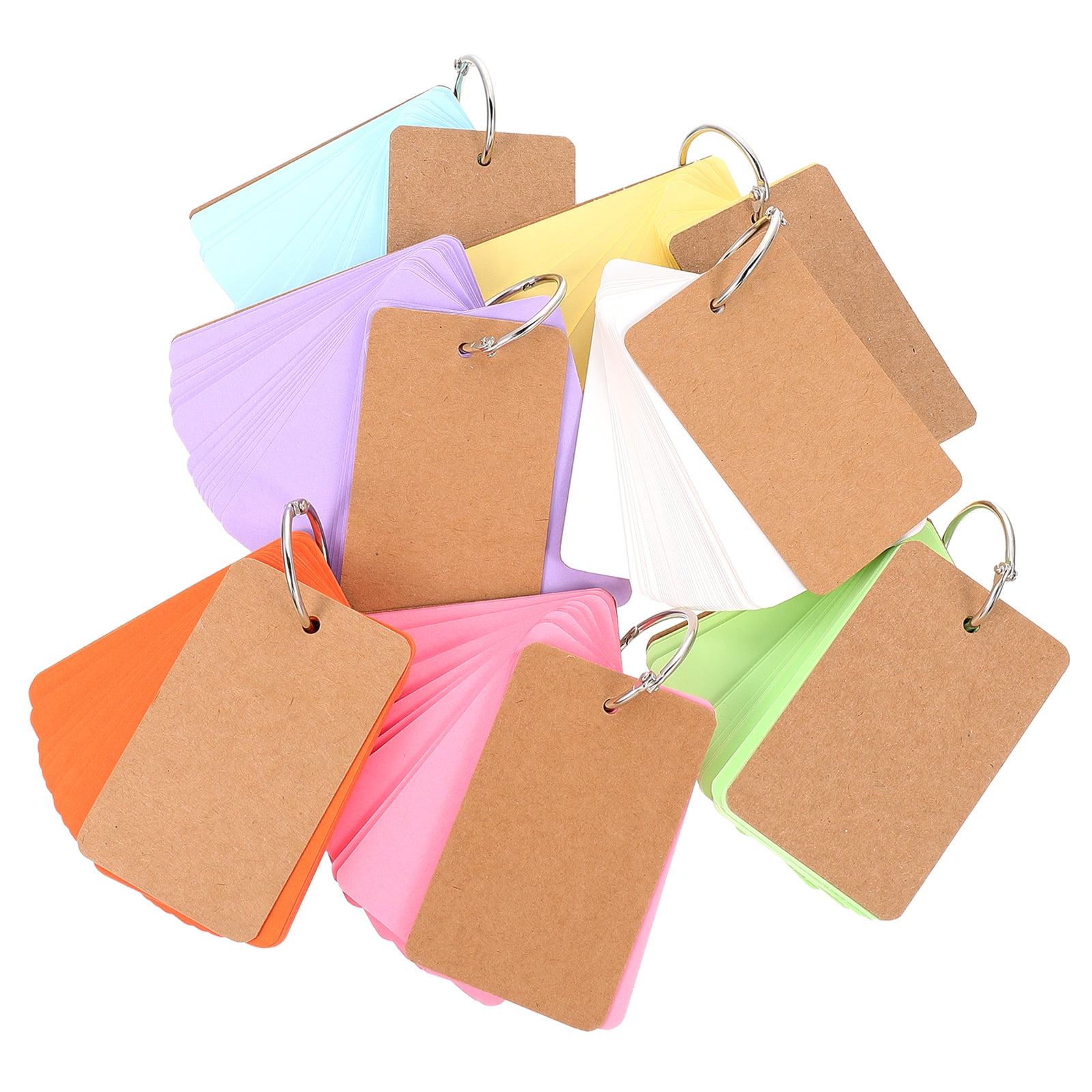 7 Sets Flash Cards Flashcards with Binders Loose Leaf Memorandum