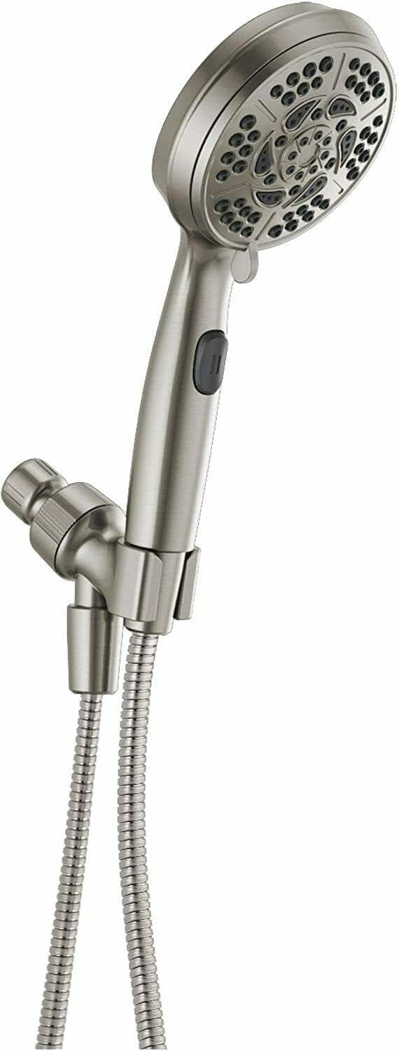 7-Setting Hand Shower in Brushed Nickel Mkalo Shower head Shower head with handheld Shower heads Shower head Handheld shower heads Rain setting shower heads Showerheads & handheld showers