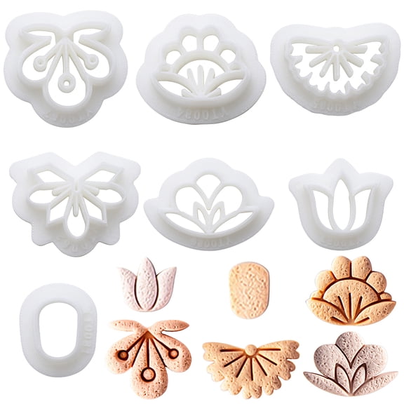 7 Shapes Flower Polymer Clay Cutters Basic Clay Cutter