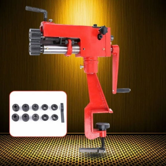 7" Sheet Metal Bead Roller Bending Bender Rolling Machine 6Die RM-08 Red Device