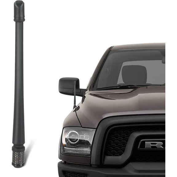 7" Short Antenna for 2007-2022 Dodge Ram 1500 2500 3500 - Optimized FM/AM Reception - Dodge Ram Accessories