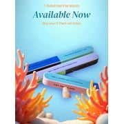 Emery Nail File with 100 Grit and Seven Surfaces (2 filles per Pack)