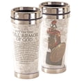 thumbnail image 1 of 7" Silver and Beige "PUT ON THE FULL ARMOR OF GOD" Printed 16 oz Travel Mug, 1 of 4
